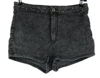 Dámske tmavosivé plesňové rifľové kraťasy H&M