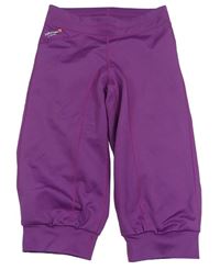 Fialové sportovní capri kalhoty