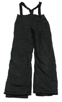 Černé šusťákové funkční oteplovačky s trakami Crivit