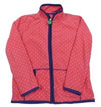 Neónově ružová bodkovaná á fleecová prepínaci mikina Tchibo