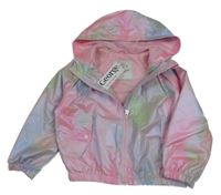 Nové - Duhová šusťáková jarní bunda s kapucí George
