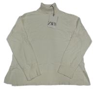 Nové - Bílý lehký svetr s rolákem Zara