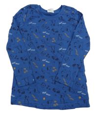 Modré triko s pejsky Pocopiano