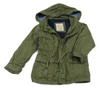 Khaki plátenná jarná bunda s kapucňou Rebel