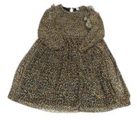 Béžové plisované trblietavé šifónové šaty TU