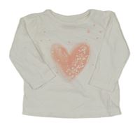 Bílé triko se srdíčkem Reserved