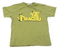 Khaki tričko s Pikachu Zara