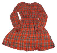 Červeno-zeleno-farebné kockované šaty H&M