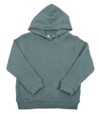 Modro-zelená rebrovaná mikina s kapucňou Lily & Dan