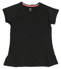 Čierne melírované športové tričko H&M