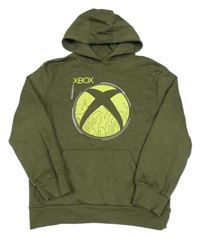 Khaki mikina s potiskem - Xbox a kapucňou Primark