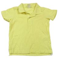 Citronové polo tričko s výšivkou H&M