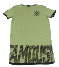 Khaki tričko s nápisom Chapter young vel.176