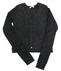 Čierny trblietavý prepínaci crop sveter Primark