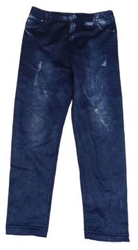 Tmavomodré thermo legíny riflového vzhledu Kiki&Koko