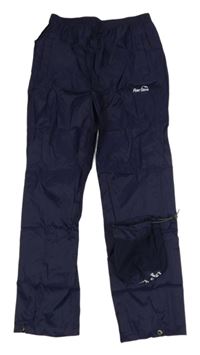 Tmavomodré šušťákové nepromokavé outdoorové nohavice s logem + sáček Peter Storm