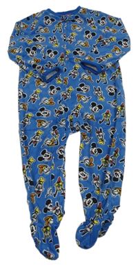 Modrý sametový overal s Mickeym a kamarády Primark