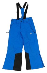 Modro-černé šusťákové funkční oteplovačky s kšandami McKinley