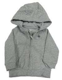 Nové - Šedá propínací mikina s kapucí F&F