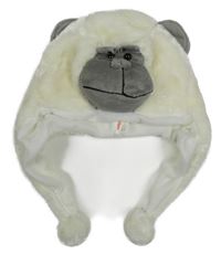 Bílá plyšová čepice 