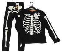 Nové - Černé pyžamo s kostmi F&F