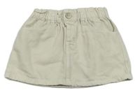 Smotanová paper bag rifľová sukňa ZARA