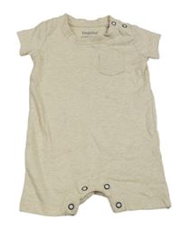 Béžový melírovaný kraťasový overal Lupilu