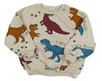 Smotanová mikina s dinosaurami Zara