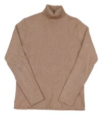 Pudrový trblietavý svetrový rolák Zara