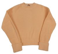 Marhuľový žinylkový crop sveter George