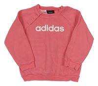 Růžová mikina s logem Adidas