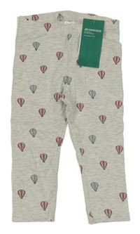 Nové - Světlešedé melírované legíny s balóny H&M