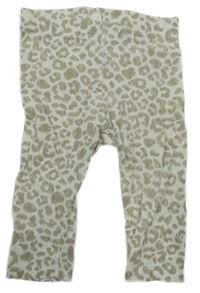 Bielo-béžové leopardí legíny H&M