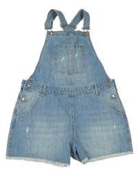 Modré riflové laclové kraťasy Denim Co.