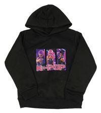 Čierna mikina s potlačou a kapucí - K-POP