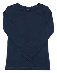 Tmavomodré tričko H&M