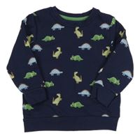 Tmavomodrá mikina s dinosaurami George