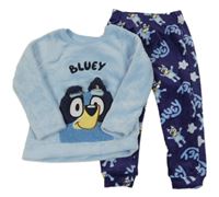 Světlemodro-lilkové plyšové pyžamo s Bluey Nutmeg