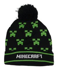 Černá pletená čepice Minecraft