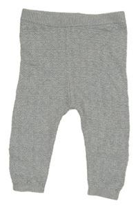 Sivé vzorované pletené nohavice Next