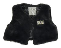 Tmavošedá kožešinová podšitá vesta 101 Dalmatinů Primark