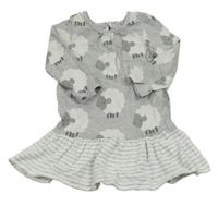 Šedé bavlněné šaty s ovečkami Next 