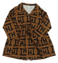 Hnedé šaty so vzorom Shein