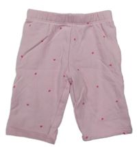 Svetloružové teplákové nohavice so srdiečkami Next