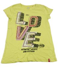 Žluté tričko s nápisem Esprit