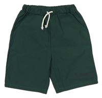 Tmavozelené šušťákové kraťasy Shein