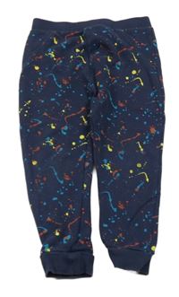 Tmavomodré tepláky s barevným vzorem George 