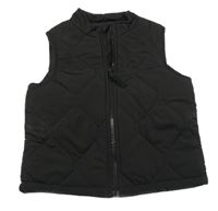 Čierna šušťáková prešívaná zateplená vesta F&F