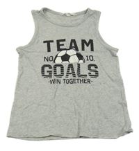 Sivé melírované tielko s loptou a nápisom H&M