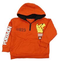 Červená mikina s Pikachu a kapucňou